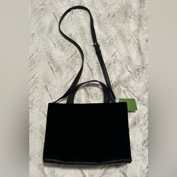 Kate Spade New York Black Cameron Street Embellished Floral Crossbody Purse - Picture 10 of 16